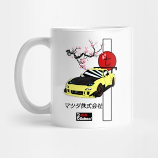 JDM RX-7 Yellow Red Sun Edition Mug